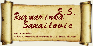 Ruzmarinka Samailović vizit kartica